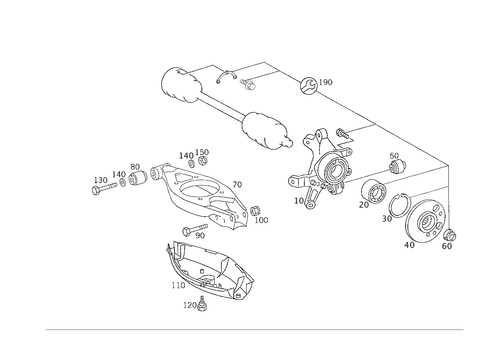 Rear Axle Mount for 2002 Mercedes-Benz CLK 55 AMG&reg; #0