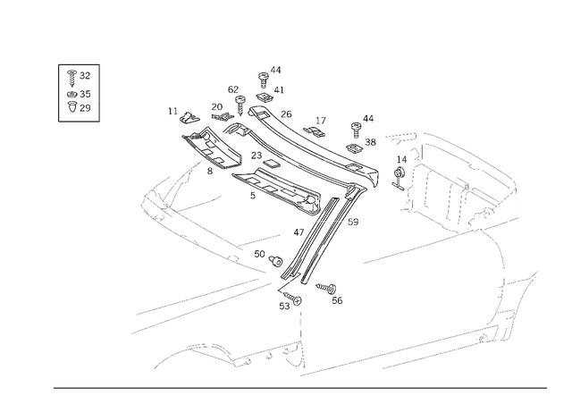 1296900725 - Covering and Lining: Panelling for Mercedes-Benz: 300SL, 500SL, 600SL, SL320 Image image
