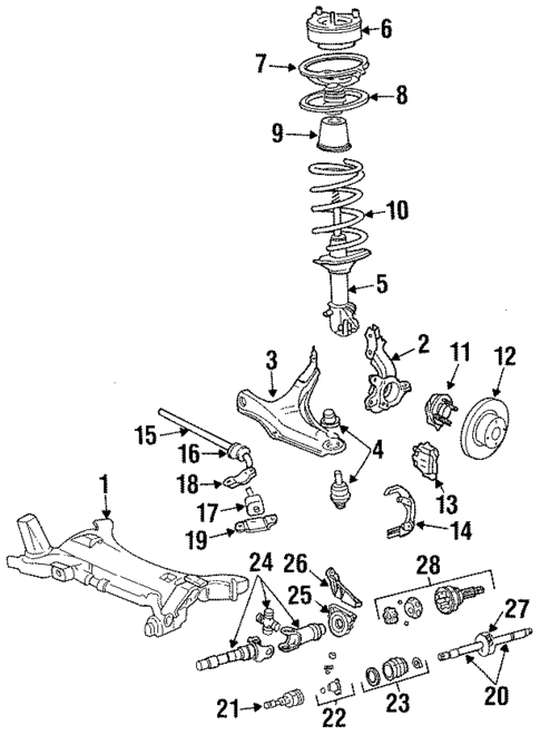 Stabilizer Bar & Components for 1989 Dodge Lancer #0