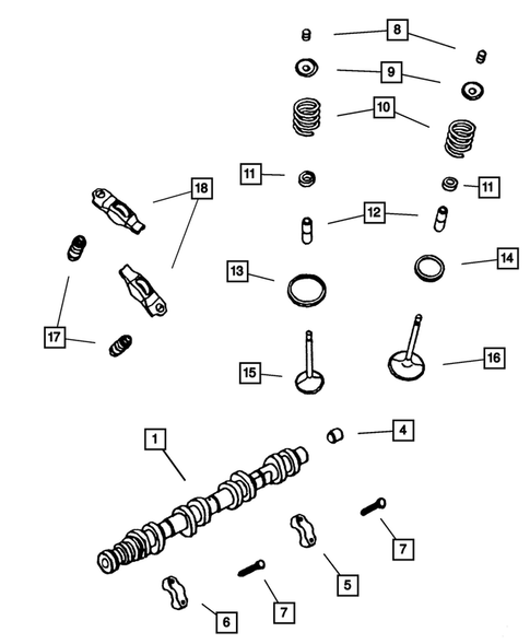 Camshafts and Valves for 2003 Dodge Dakota #0