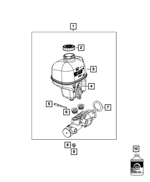 Brake Master Cylinder for 2018 Ram 2500 #1