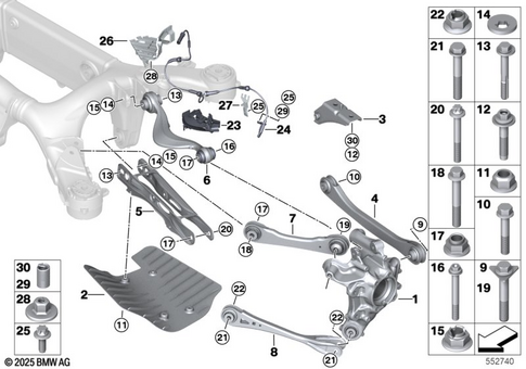 Rear Axle with Suspension for 2019 BMW 840iX #0