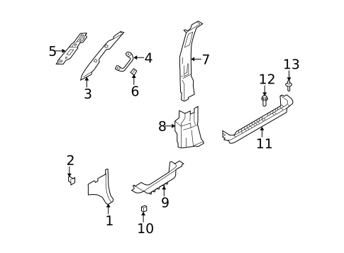 Interior Trim - Pillars for 2008 Ford E-150 #0
