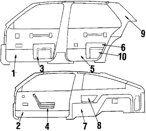 Interior Trim for 1986 Oldsmobile Firenza #0