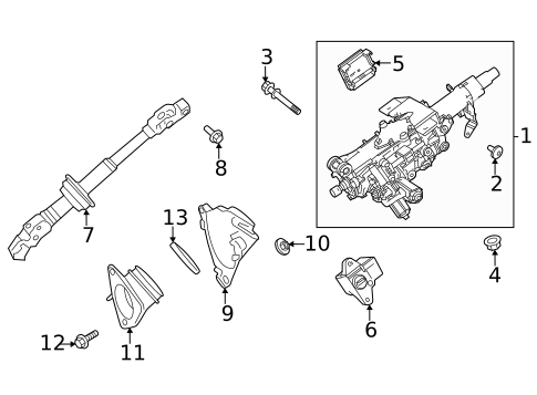 Steering Column Assembly for 2021 Toyota Venza #0