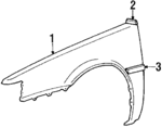 MB312261 - Body: Fender for Mitsubishi Image