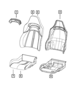 5NS90LC6AA - Interior Trim: Seat Back Bezel, Right Or Left for Mopar Image