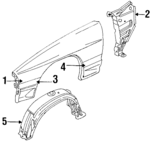 FB0153110A - : Fender Front Bracket for Mazda: RX-7 Image