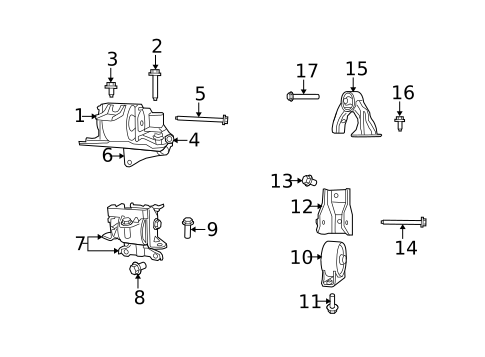 Engine & Trans Mounting for 2015 Jeep Compass #0