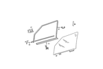 1267251525 - Doors: Window Run for Mercedes-Benz: 280S, 280SE, 280SEL, 300SE, 300SEL, 380SE, 380SEL, 560SEL Image