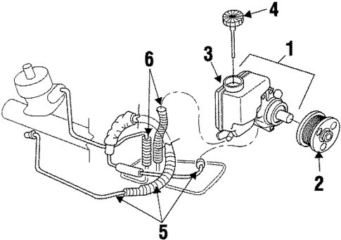 Pump & Hoses for 1998 Oldsmobile Intrigue #0