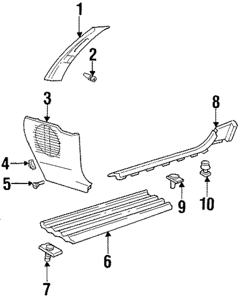 Interior Trim - Pillars for 1999 BMW 323is #0