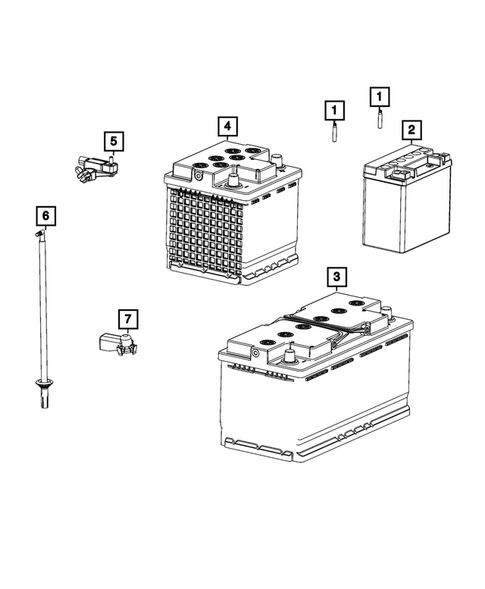 Battery, Battery Tray and Cables for 2026 Dodge Charger Daytona #0