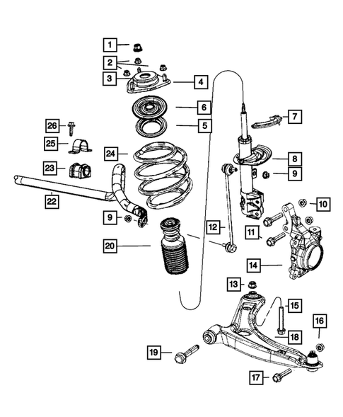 Front Suspension for 2007 Dodge Caliber #0
