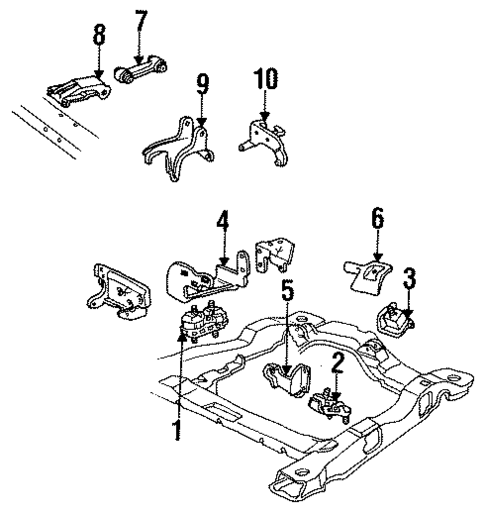 Engine Mounting for 1994 Pontiac Trans Sport #0