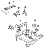 22188822 - Engine: Trans Mount for Buick: Century, Skylark | Chevrolet: Celebrity, Lumina APV | Oldsmobile: Cutlass Ciera, Cutlass Cruiser, Omega, Silhouette | Pontiac: 6000, Phoenix, Trans Sport Image
