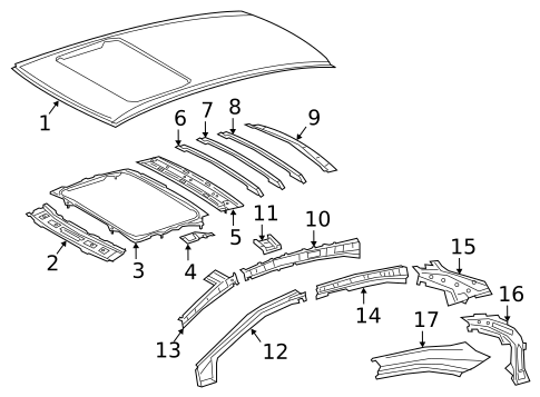 Roof & Components for 2024 Toyota Corolla #3
