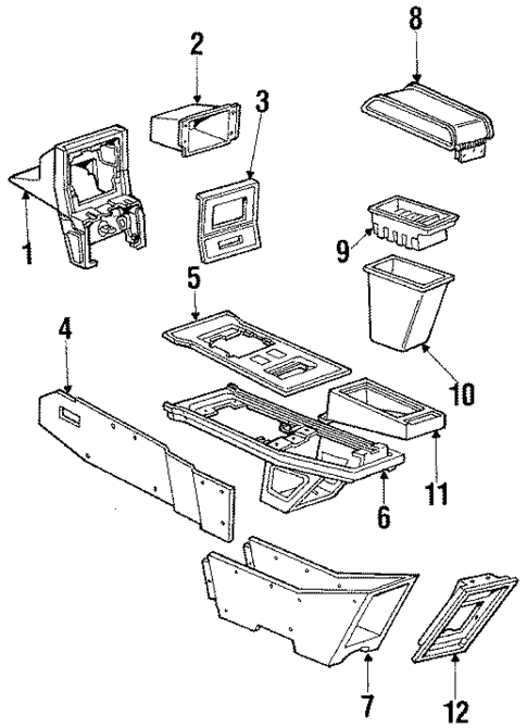 Front Console for 1986 Buick Riviera #0