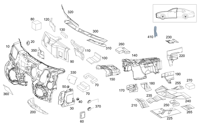 2576826300 - : Dampening, Roof for Mercedes-Benz Image