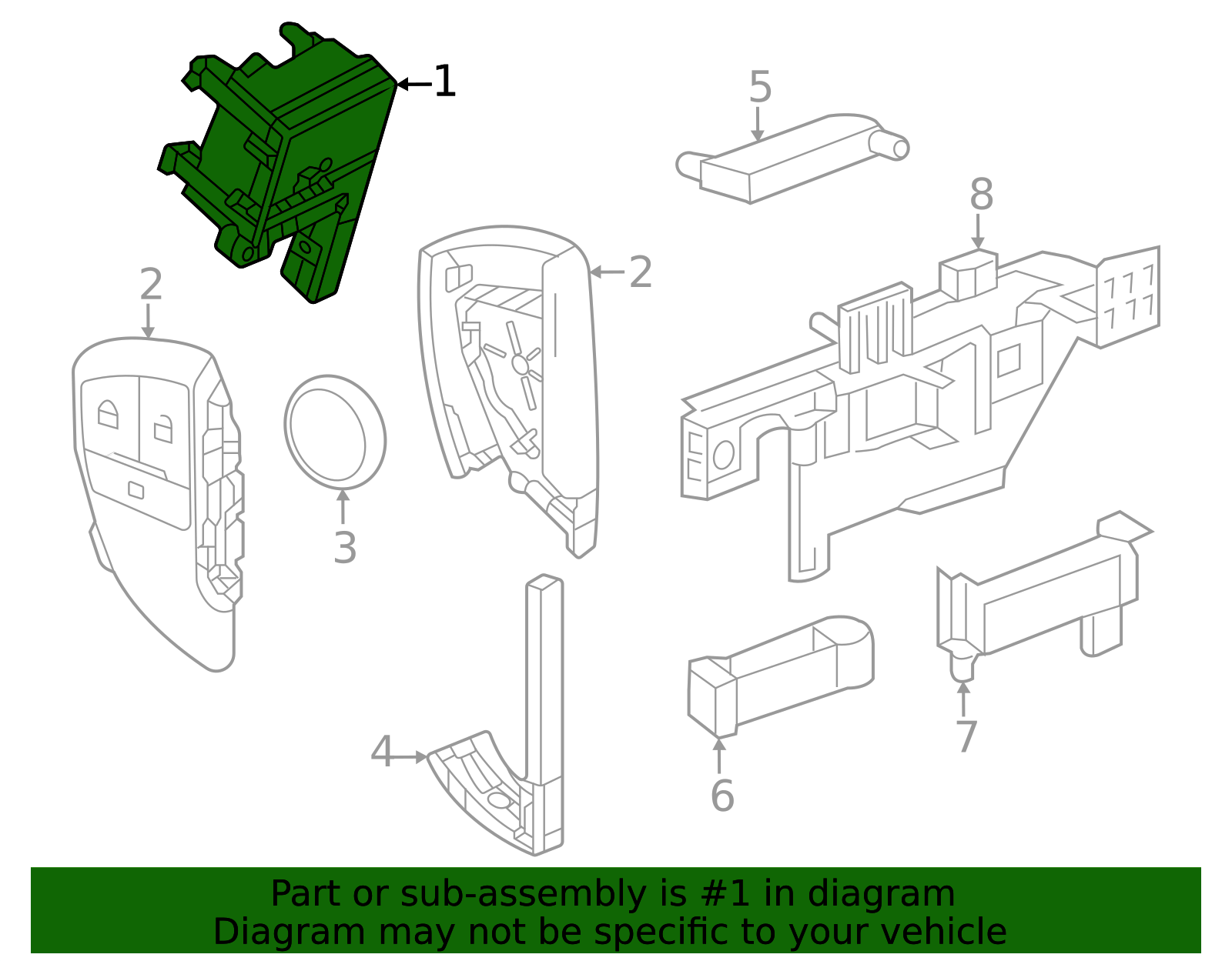 2021-2026 GM Tire Pressure Monitoring System (TPMS) Receiver 85083678 ...