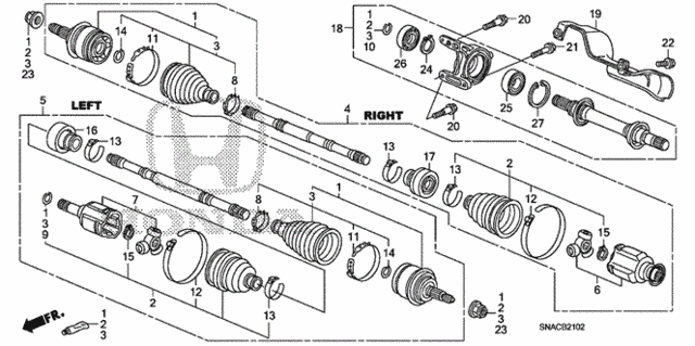 Driveshaft - Half Shaft (2.0L) (MT) for 2011 Honda Civic #0
