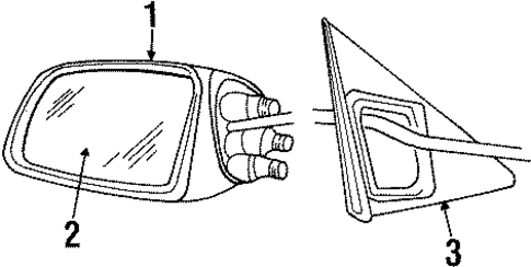 Outside Mirrors for 1991 Buick Regal #1