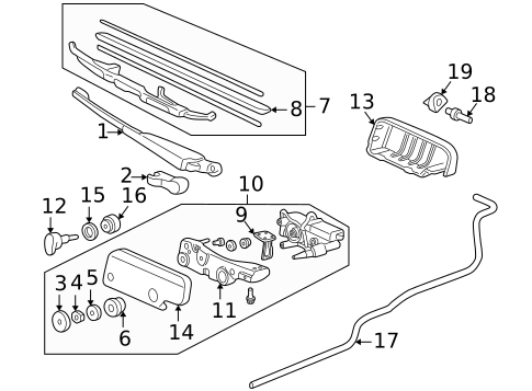 Wipers for 1997 Honda CR-V #1
