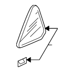 73455SECA01 - : 2004-2008 Acura TSX - Glass, L Rear Door Quarter (Green) (Asahi) for Acura: TSX Image