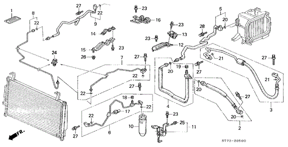 A/C Hoses - Pipes (2) for 1997 Acura Integra #0
