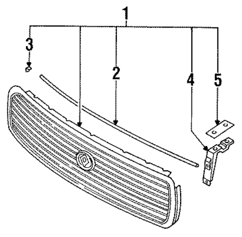 Grille & Components for 1994 Mazda 929 #0