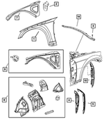 5112925AE - Body Sheet Metal Except Doors: Blocker Foam, Left for Mopar Image