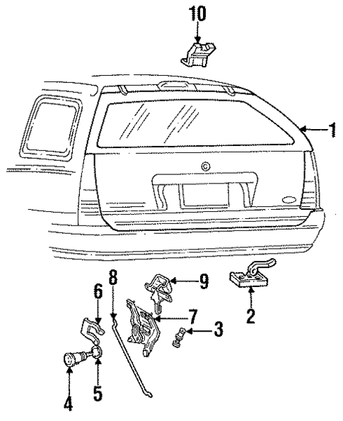 Gate & Hardware for 1992 Ford Taurus #0