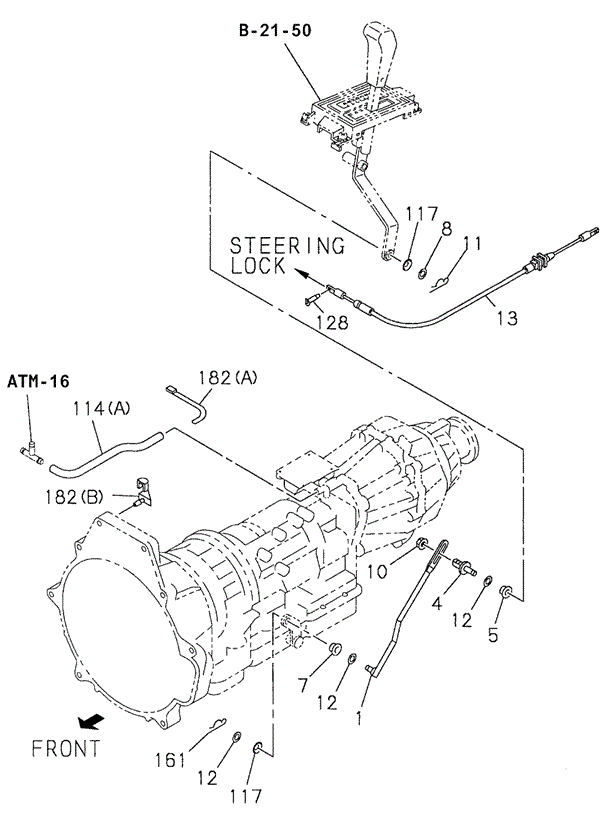Select Lever Cables for 1998 Acura SLX #0