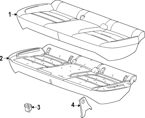Rear Seat Components for 2024 Chevrolet Trax #2