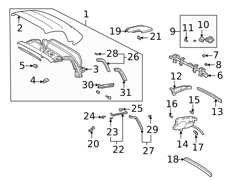 Cover & Components for 2001 Toyota MR2 Spyder #0