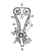 4884587AB - 2.4L Gas; Engine: Engine Timing Chain &amp; Gear Kit for Mopar Image