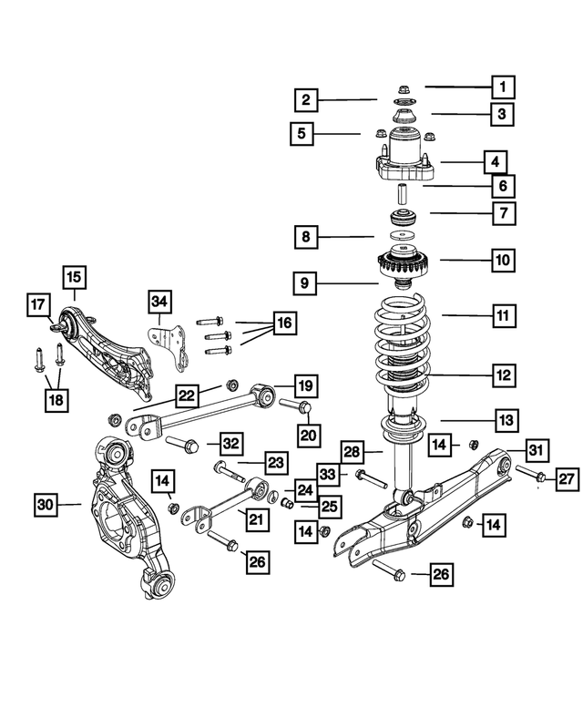« 5151701AE –  : Hélicoïdal Arrière Ressort pour Mopar Image »