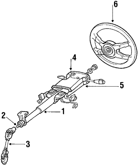 Steering Column & Wheel for 1985 Honda Accord #0