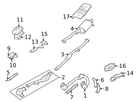 Exhaust Components for 2001 Subaru Forester #0
