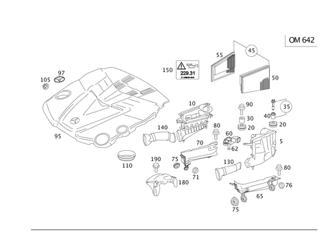 Air Intake, Diesel Vehicles for 2013 Mercedes-Benz S 350 #0