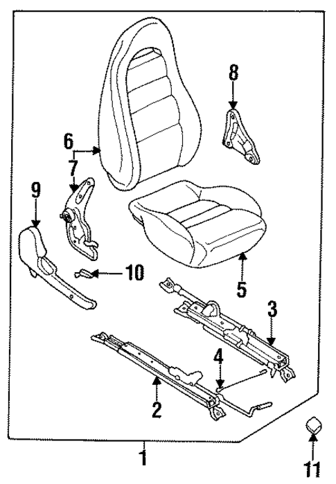 Seat Components for 1993 Mazda RX-7 #0