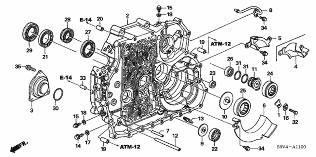 AT Torque Converter Case ('06-) for 2007 Honda Pilot #0