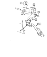 4612223AB - Fuel: Accelerator Pedal And Bracket for Chrysler: Town &amp; Country, Voyager | Dodge: Caravan, Grand Caravan Image