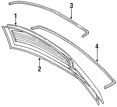 Glass & Hardware - Back for 1989 Toyota Celica #0