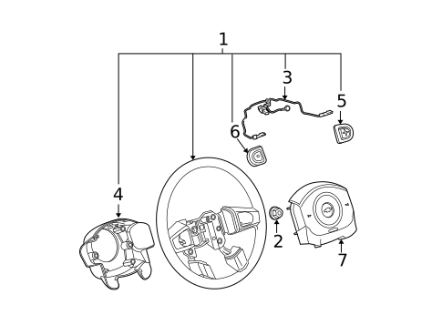 Steering Wheel & Trim for 2004 Chevrolet Malibu #0