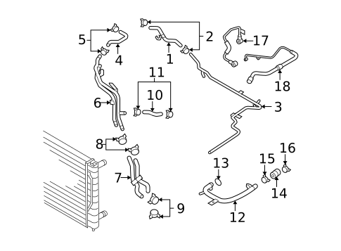 Hoses & Lines for 2013 Audi A3 Quattro #0