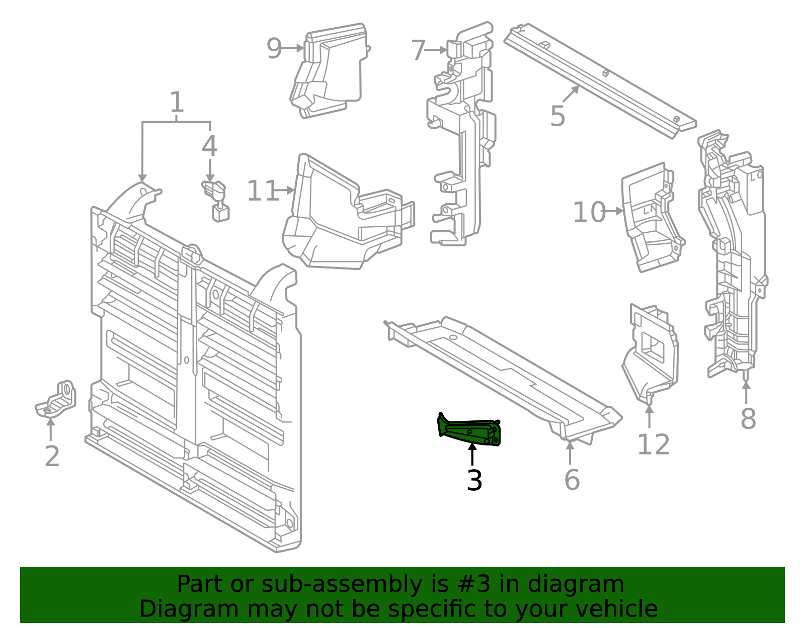 2023-2025 Lexus Radiator Shutter Bracket 53188-0E020 | OEM Parts Online