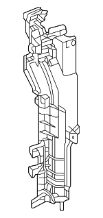 16595F0470 - Body: Side Air Baffle for Lexus: RX350h, RX450h+ Image