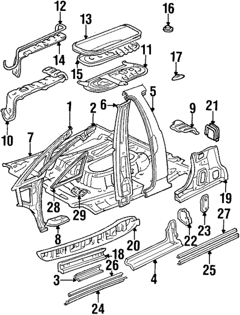 Glass & Hardware for 1993 Toyota Previa #0