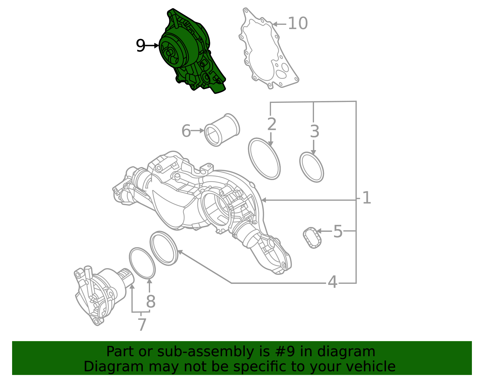2019-2026 Audi Water Pump 0P2-121-014-H | OEM Parts Online